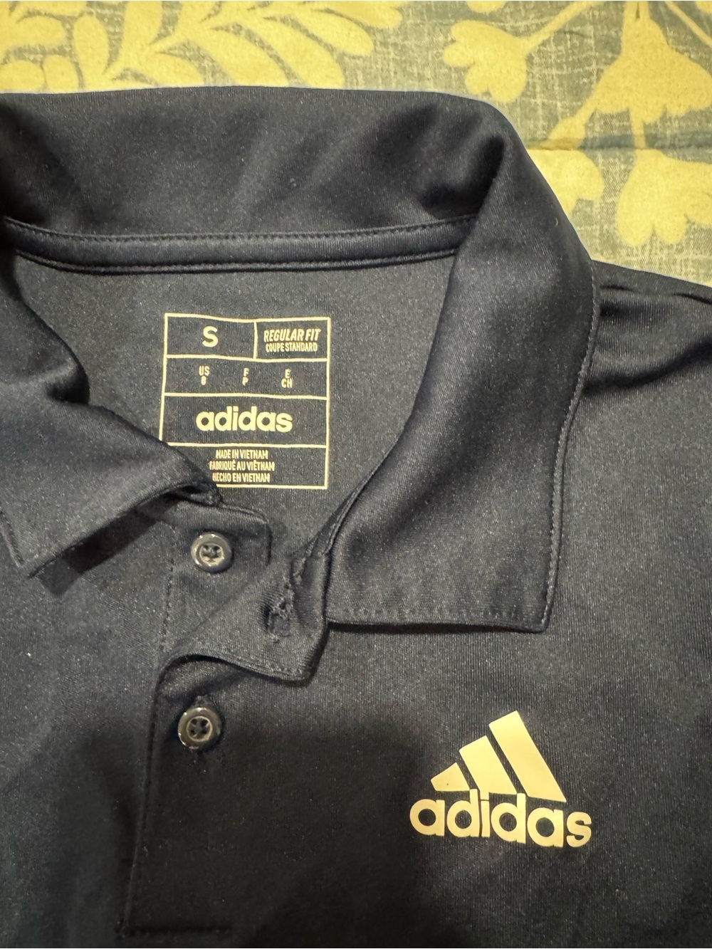 adidas Boys blue  Polo Shirt with white Logo size 8